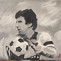 Dino Zoff compie 83 anni: il pittore Fernando Mangone lo omaggia con un ritratto 