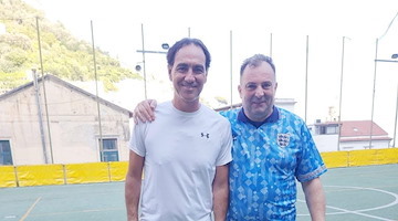 Alessandro Nesta torna in vacanza ad Amalfi, immancabile la tradizionale partitella al Centro "Mons. Ercolano Marini"
