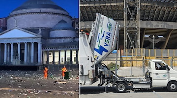 Festa scudetto: ASIA Napoli raccoglie 60 tonnellate di rifiuti da spazzamento, il triplo rispetto a Capodanno