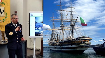Giro d'Italia, il Comandante dell’Amerigo Vespucci incontra gli studenti di Napoli 