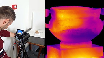 Giugliano, al via la scansione termografica di reperti archeologici trovato nella tomba del Cerbero 