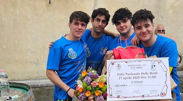 I ragazzi di Furore brillano a Mormanno e conquistano il secondo posto al Palio Nazionale delle Botti delle Città del Vino
