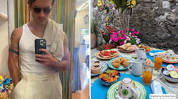 L’attore Rory Gibson a Positano: soggiorno al Sosò Art B&B tra ceramiche, panorama e relax