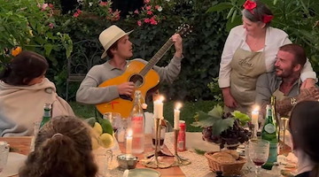 La famiglia Beckham incantata dall’ospitalità di Tramonti: cena esclusiva da Felicia’s Home Restaurant