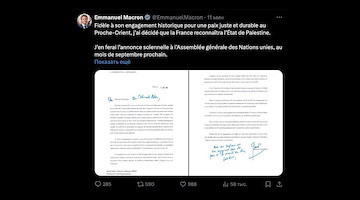 Macron annuncia il riconoscimento della Palestina, condanne da Israele e dagli USA. Francesca Albanese: «Retorica coloniale»