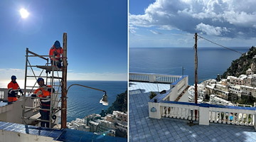 Positano, continuano i lavori di rimozione dei tralicci elettrici sul territorio cittadino 