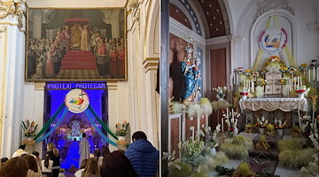 Positano, fede e tradizione: Antonio e Maria Cappuccio allestiscono l'Altare della Reposizione 