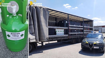 Sequestrate oltre 13 tonnellate di gas refrigerante altamente inquinante: provenivano dalla Cina ed erano destinate al Salernitano 