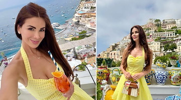 Sully Sáenz se la gode a Positano: la star peruviana in vacanza sulla Costiera Amalfitana