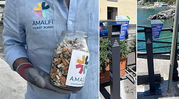 Tutela dell'ambiente: ad Amalfi installati i raccoglitori per il riciclo dei mozziconi di sigaretta