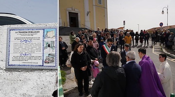 Vietri sul Mare: a Dragonea un pannello ceramico in memoria delle vittime del disastro di Balvano 