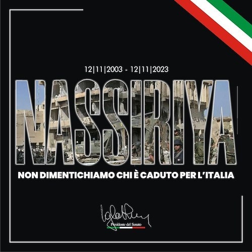 Nassirya, vent'anni dalla strage, oggi<br />&copy; pagina FB Ignazio La Russa