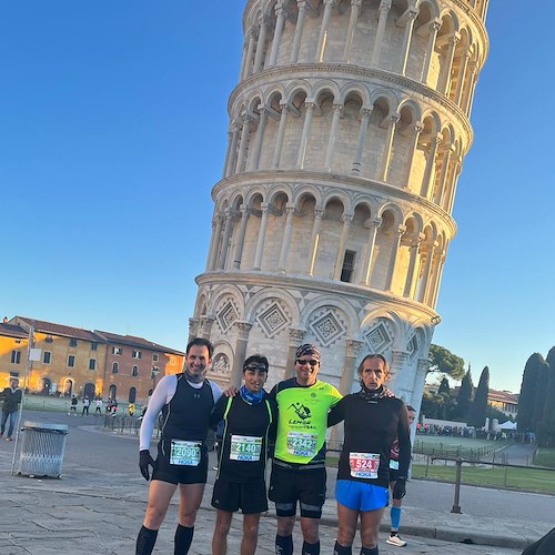 22esima edizione della Maratona di Pisa 2021: al via anche quattro partecipanti della Costa d'Amalfi 
