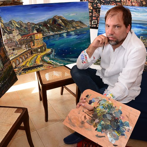 A Baronissi in mostra le opere che l'artista Vicente Hernández realizzò a Positano nel 2019
