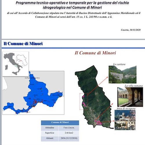 A Minori progetto per prevenzione del rischio idrogeologico, Reale: «Tragedia di Ischia ci impone di fare nuove riflessioni»