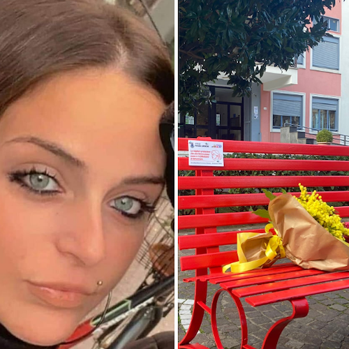A Nocera Superiore una panchina rossa per Anna Borsa, la giovane di Pontecagnano uccisa dall'ex fidanzato 