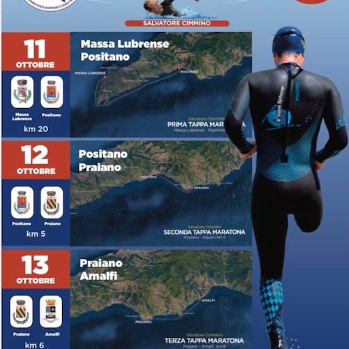 “A nuoto nei mari del globo”: l’atleta senza gamba Salvatore Cimmino farà tappa a Positano