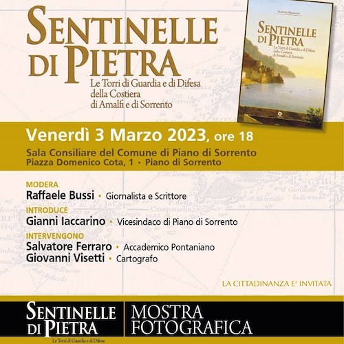 A Piano di Sorrento si presenta libro dedicato alle torri di guardia in Costa d'Amalfi e Penisola Sorrentina