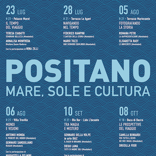 A Positano torna “Mare, Sole e Cultura”: si inizia il 23 luglio, attesa Nina Zilli