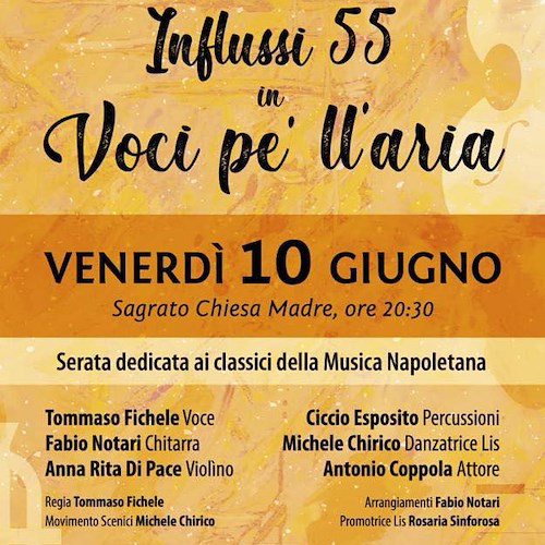 A Positano "Voci pe' ll'aria", 10 giugno spettacolo dedicato ai classici della musica napoletano 