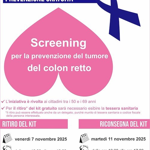 A Praiano screening per la prevenzione del tumore del colon retto