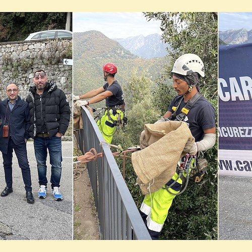 A Ravello iniziativa green in collaborazione con Legambiente e il supporto dei rocciatori di Cardine SRL /Foto