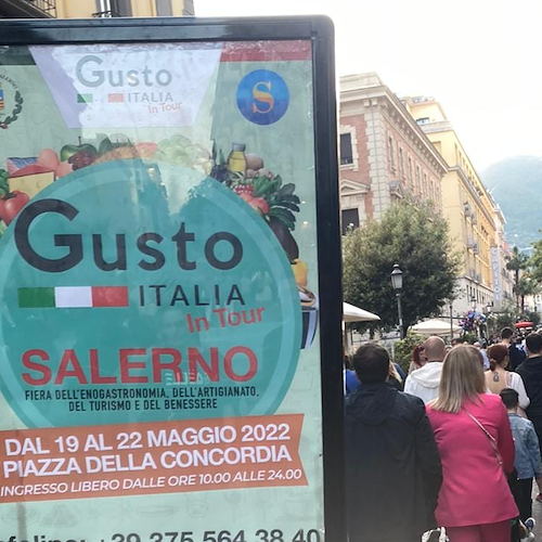 A Salerno la sesta tappa del tour di "Gusto Italia": 19-22 maggio tipicità ed artigianato vista mare