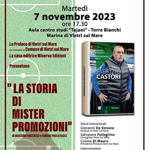 A Vietri sul Mare la presentazione del libro biografico dell'allenatore Fabrizio Castori