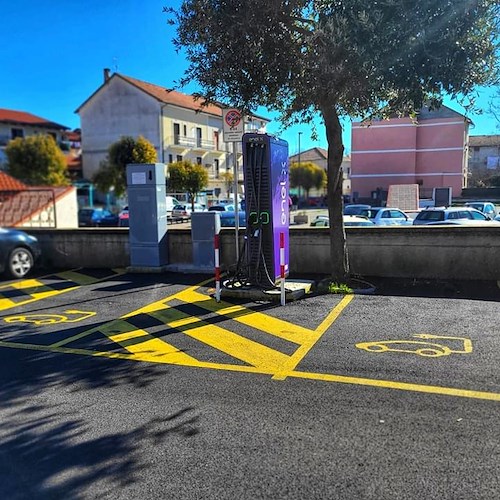 Agerola, operativa la colonnina di ricarica per veicoli elettrici a Bomerano <br />&copy; Comune di Agerola