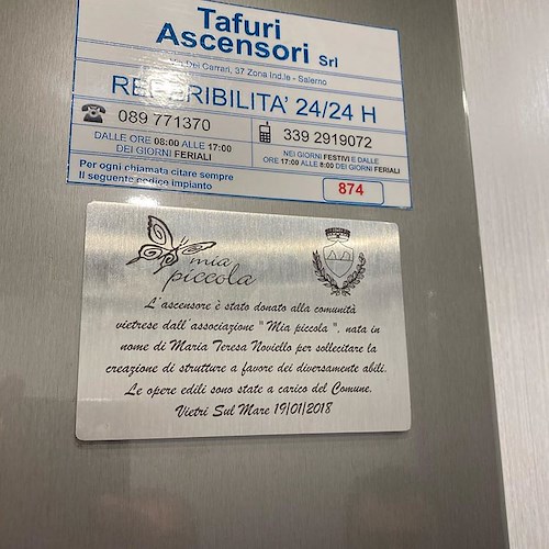 Al Municipio di Vietri sul Mare si può arrivare in ascensore /FOTO