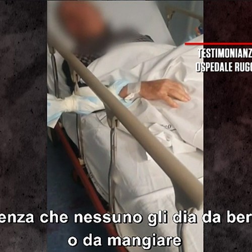 «Al Ruggi di Salerno pazienti abbandonati e legati alla barella»: le immagini choc in onda su La7