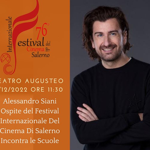 Alessandro Siani a Salerno, l'attore partenopeo sarà ospite d’onore del Festival Internazionale del Cinema 