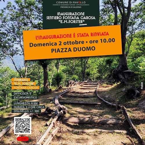 Alla scoperta dei sentieri montani di Ravello: 2 ottobre primo appuntamento del “Digital Grand Tour”