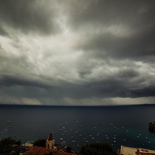 Allerta meteo arancione sulla Costa d’Amalfi: possibili allagamenti e frane