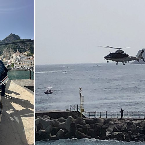 Elicottero dei Carabinieri ad Amalfi
