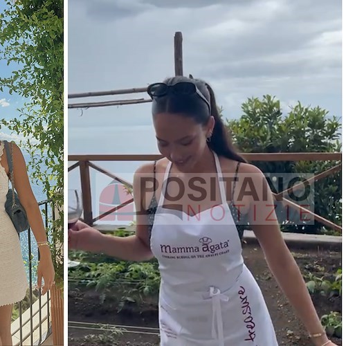 Amalfi, Jared Goff e Christen Harper si rilassano al Borgo Sant'Andrea. Cucina esperienziale a Ravello con Mamma Agata