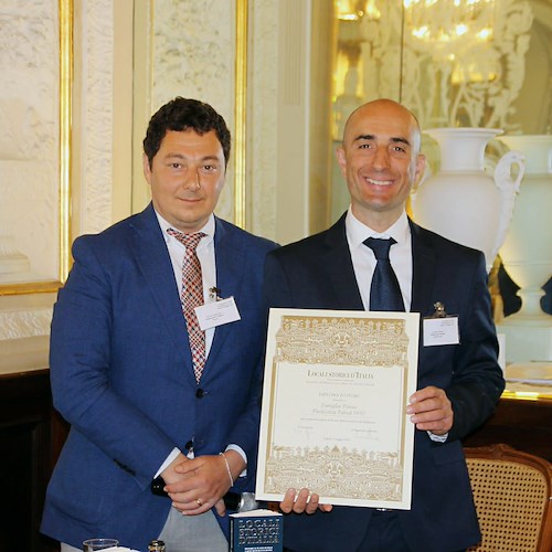 Amalfi, la Pasticceria Pansa riceve il Diploma d'Onore dei "Locali storici d’Italia" 