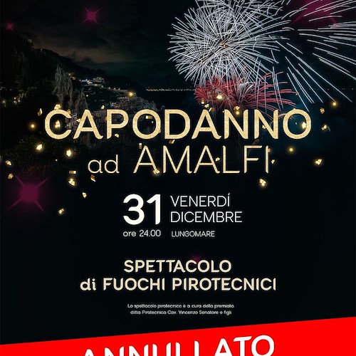 Amalfi, niente spettacolo pirotecnico per Capodanno