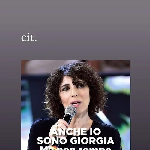 «Anche io sono Giorgia, ma non rompo…», la cantante Giorgia contro Meloni
