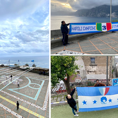 Anche Praiano celebra il terzo scudetto del Napoli: stasera festa in piazza San Gennaro