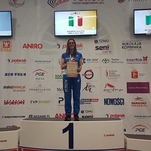 Anna Savarese orgoglio di Vico Equense: l’atleta trionfa ai campionati mondiali di marcia indoor a Torùn