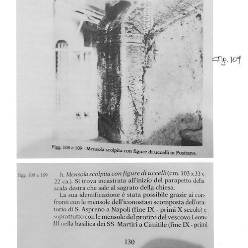 Atti vandalici a Positano: danneggiato cornicione di antica mensola romana /FOTO