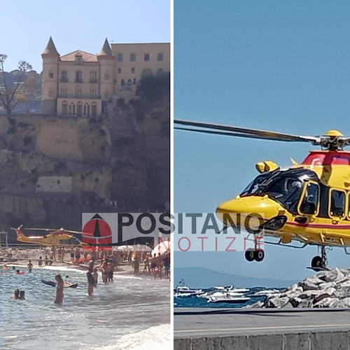 Batte la testa e riporta trauma cranico: elicottero a Maiori per soccorrere anziano di Tramonti 