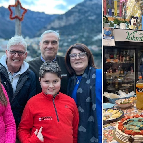 Brindisi speciale a Positano per il compleanno dell'amico Valentì