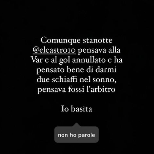 Calcio, Castrovilli prende a schiaffi in sonno la moglie: pensava fosse l’arbitro