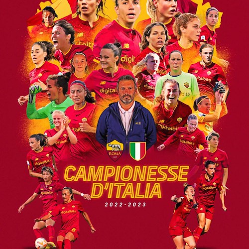 Calcio femminile, Roma campione d'Italia. Totti: "Siete nella storia"