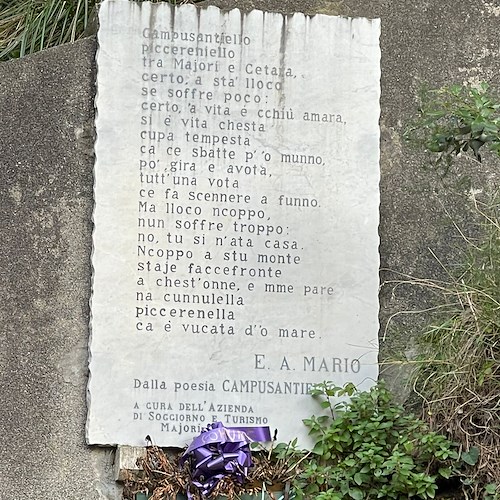 "Campusantiello" la poesia all'ingresso del cimitero di Maiori: chi è E. A. Mario?