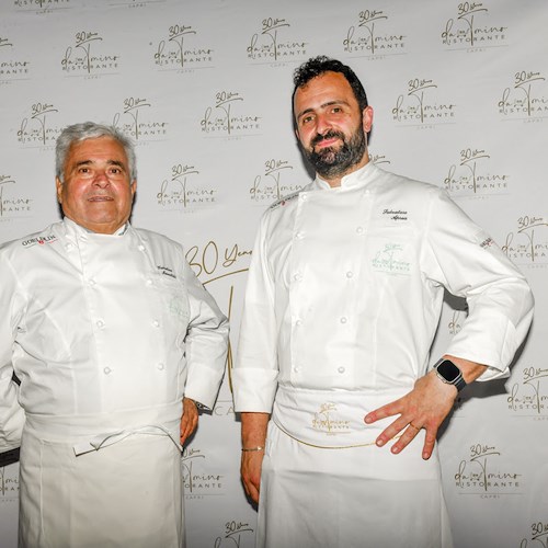 Capri, ristorante "Da Tonino a Dentecala": successo per la terza cena a quattro mani con lo chef Valentino Marcattili 