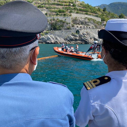 Carabinieri e Guardia costiera contro inquinamento marino: prelievi tra Minori e Atrani, a breve esiti