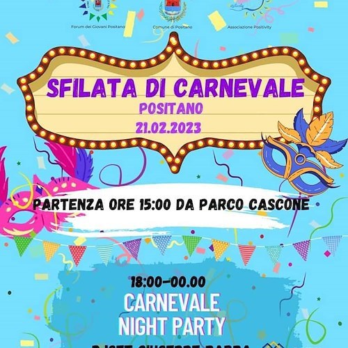 Carnevale a Positano, tre giorni di eventi: dal ritorno di "Zeza" a Montepertuso alla festa in spiaggia con Luca Sepe